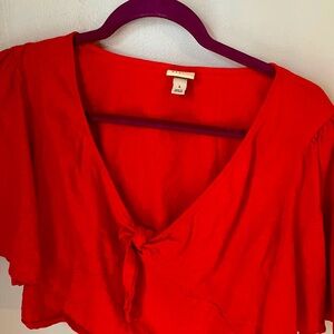 Red summer top